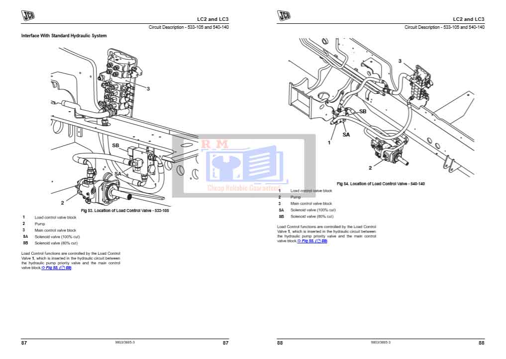 JCB LCS, LC1, LC4, LC2, LC3, LC5, MC05, MC06 Load Control Supplement Service Repair Manual - Image 3