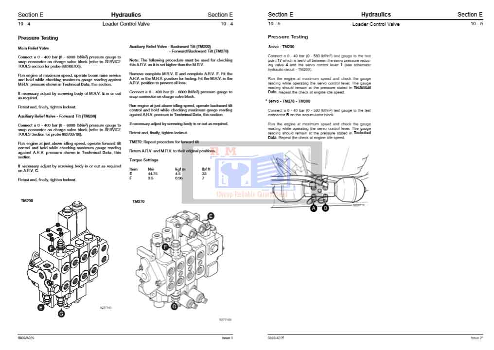JCB TM200, JCB TM270, JCB TM300 Agricultural Loader Service Repair Manual - Image 3