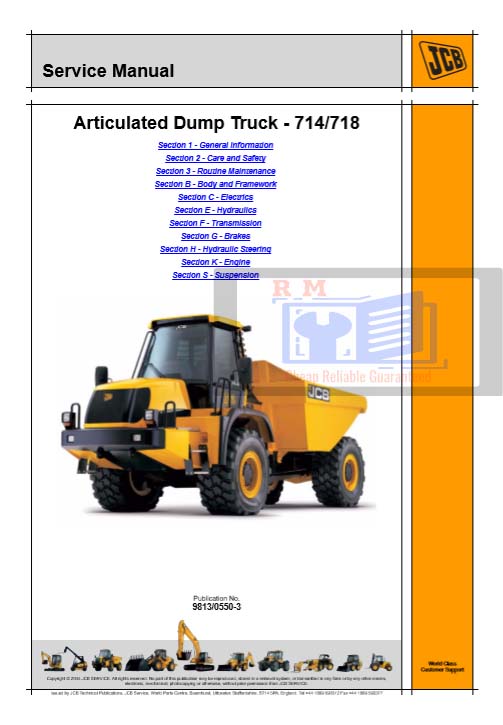 JCB Dump Truck 714, 718 Service Repair Manual - Image 2