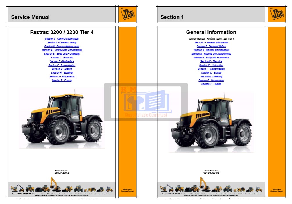 JCB Fastrac 3200, JCB Fastrac 3230 Service Repair Manual - Image 2