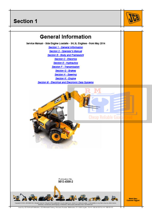 JCB Side Engine Loadalls SH,SL Engines from May 2014 Service Repair Manual - Image 2