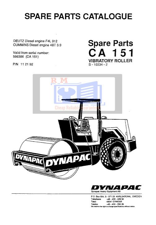Dynapac CA151 S-1023-2 Parts Manual - Image 2