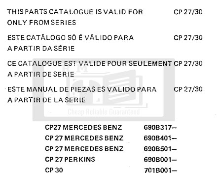 Dynapac CP27, Dynapac CP30 Series Vibratory Roller Parts Manual - Image 3