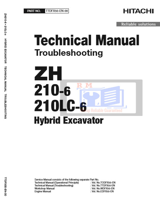 Hitachi ZH210-6, Hitachi ZH210LC-6 Hybrid Excavator Technical Troubleshooting Manual - Image 2