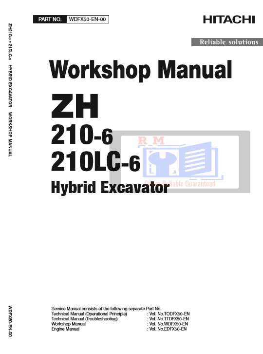 Hitachi ZH210-6, Hitachi ZH210LC-6 Hybrid Excavator Workshop Manual and Diagrams - Image 2