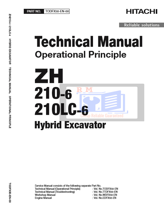 Hitachi ZH210-6, Hitachi ZH210LC-6 Hybrid Excavator Technical Manual Operational Principles - Image 2