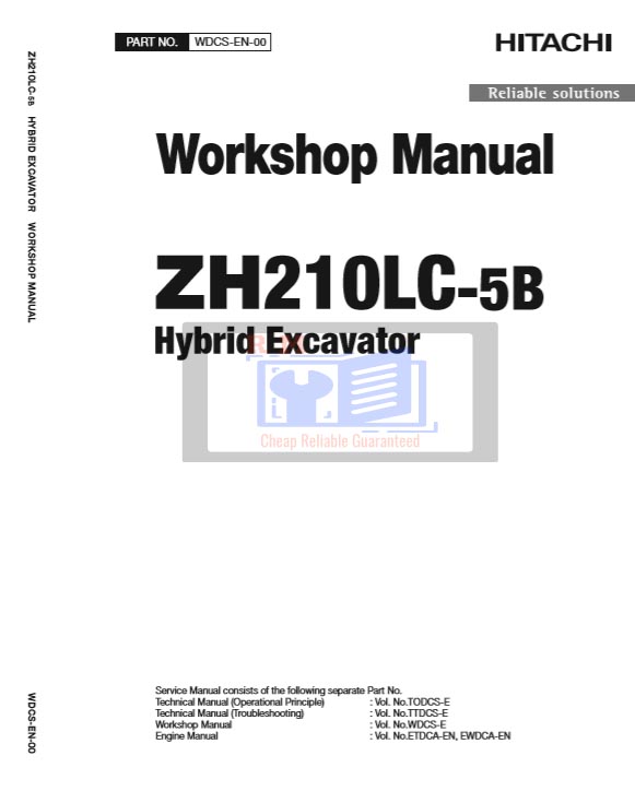 Hitachi ZH210LC-5B Hybrid Excavator Workshop Manual and Diagrams - Image 2