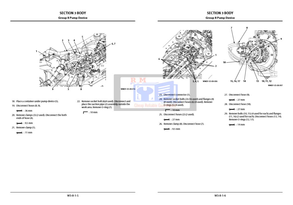 Hitachi ZW 140-5B Wheel Loader Workshop Manual and Diagrams - Image 4