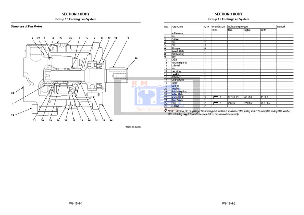 Hitachi ZW 140-5B Wheel Loader Workshop Manual and Diagrams - Image 5