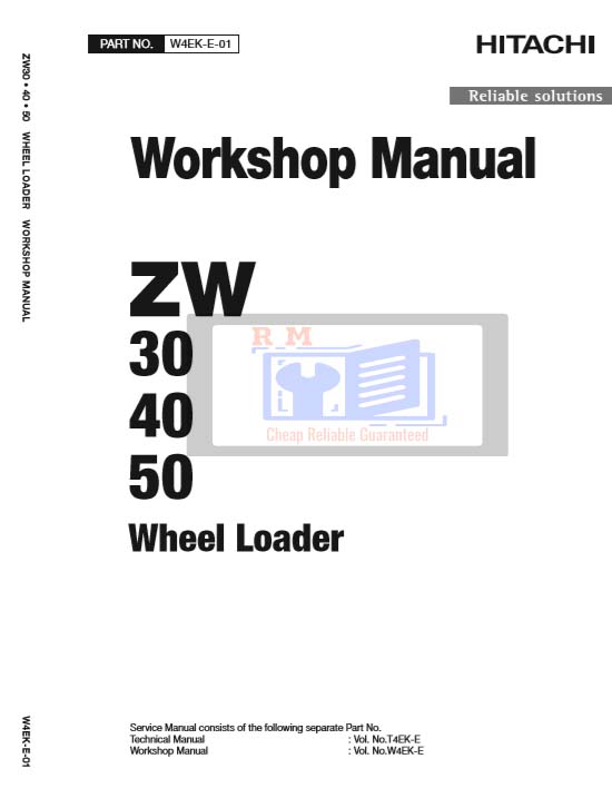 Hitachi ZW 30, Hitachi ZW 40, Hitachi ZW 50 Wheel Loader Workshop Manual - Image 2