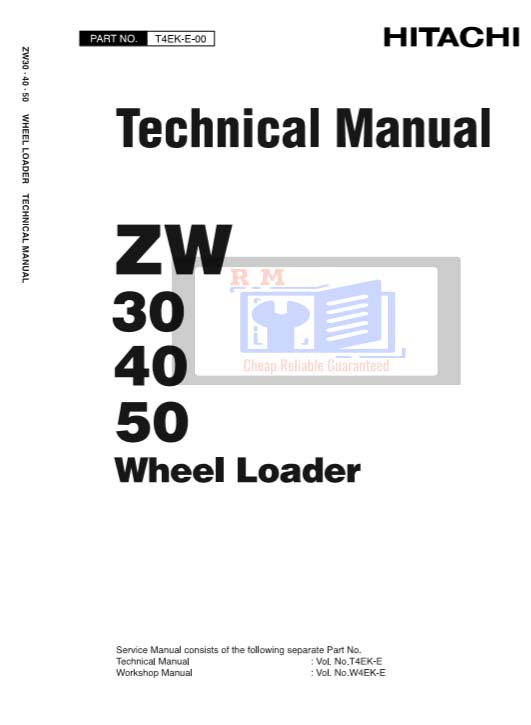 Hitachi ZW 30, Hitachi ZW 40, Hitachi ZW 50 Wheel Loader Technical Manuals - Image 2