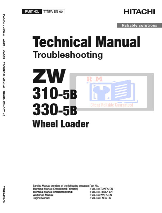 Hitachi ZW310-5B Wheel Loader Technical Manuals and Diagrams - Image 2