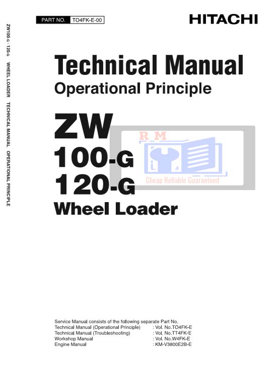 Hitachi ZW 100, Hitachi ZW 120G Wheel Loader Technical Manual and Diagrams - Image 2