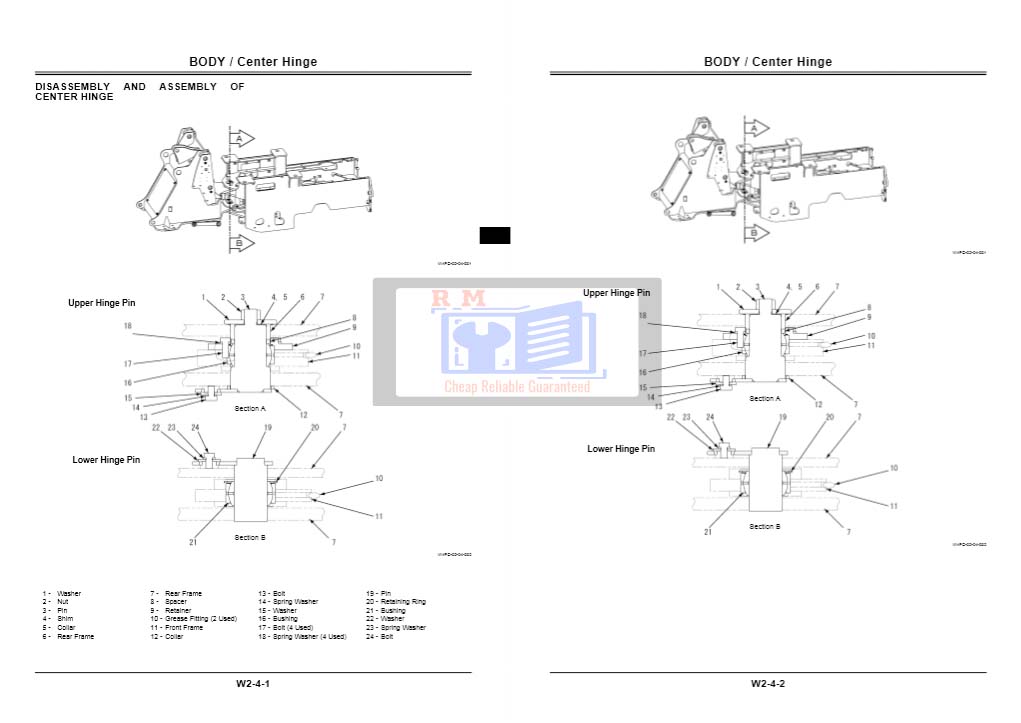 Hitachi ZW 80, Hitachi ZW 90 Wheel Loader Workshop Manual and Diagrams - Image 4
