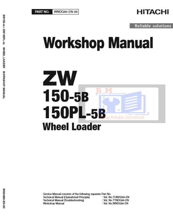 Hitachi ZW 150-5B, Hitachi ZW 150PL-5B Wheel Loader Workshop Manuals - Image 3