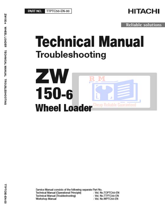 Hitachi ZW 150-6, Hitachi ZW 150PL-6 Wheel Loader Technical Manuals - Image 3