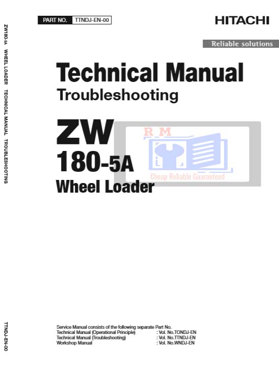 Hitachi ZW180-5A Wheel Loader Technical Manual - Image 2