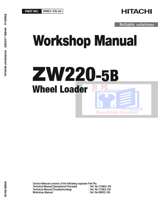Hitachi ZW220-5B Wheel Loader Workshop Manual and Diagrams - Image 2