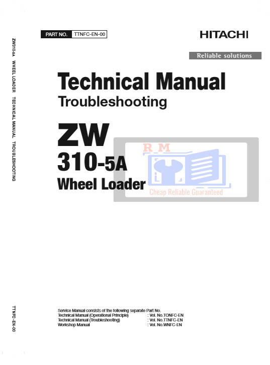 Hitachi ZW310-5A Wheel Loader Technical Manuals and Diagrams - Image 3