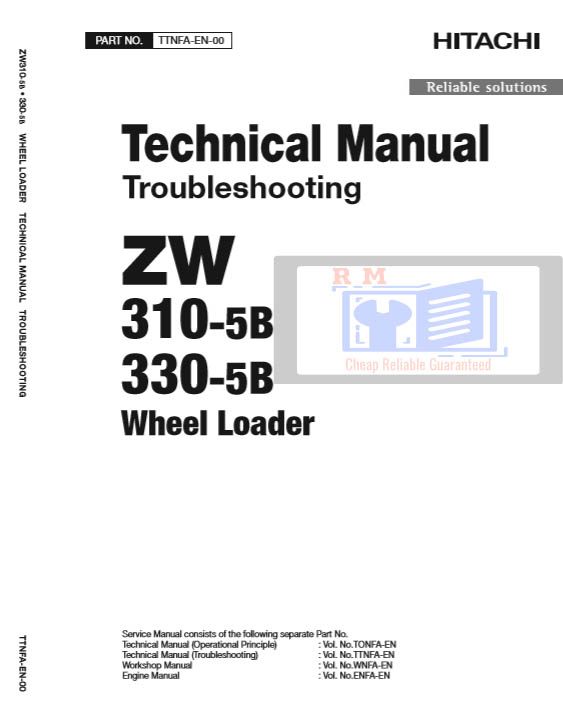Hitachi ZW310-5B, Hitachi ZW330-5B Wheel Loader Technical Manuals - Image 2