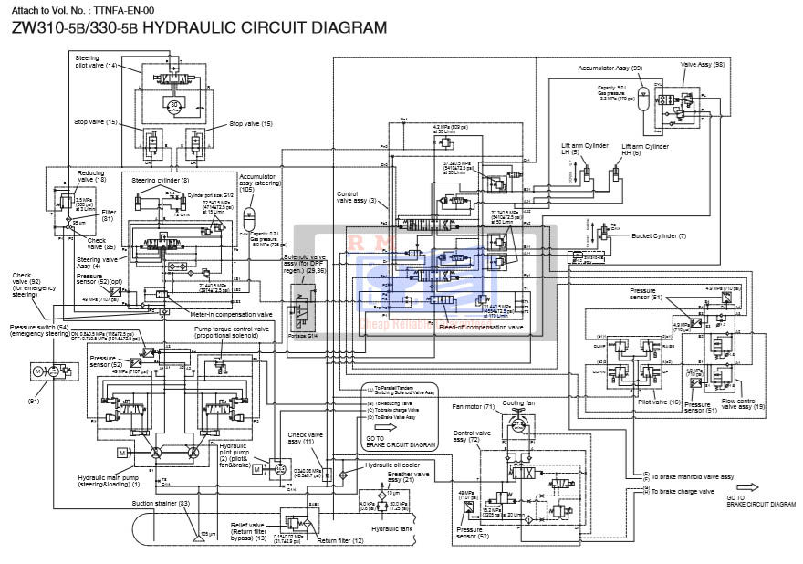 Hitachi ZW310-5B Wheel Loader Technical Manuals and Diagrams - Image 5