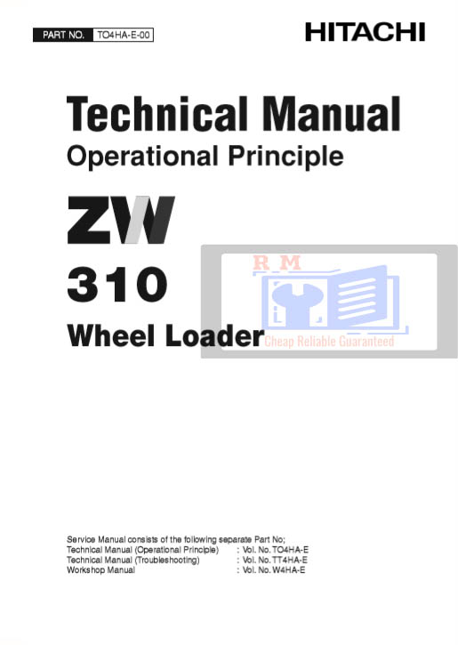 Hitachi ZW310 Wheel Loader Technical Manuals and Diagrams - Image 3