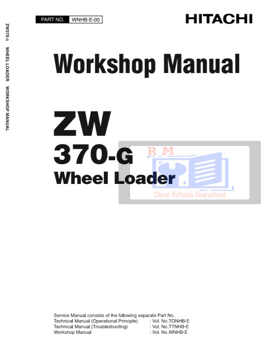 Hitachi ZW370-G Wheel Loader Workshop Manual - Image 2