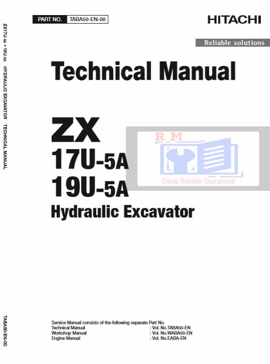 Hitachi ZX17U-5A and Hitachi ZX19U-5A Excavator Technical Manual - Image 2