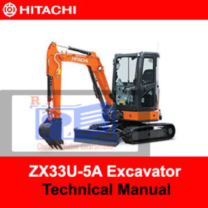 Hitachi ZX33U-5A Excavator technical manual, showcasing essential information for operation and maintenance