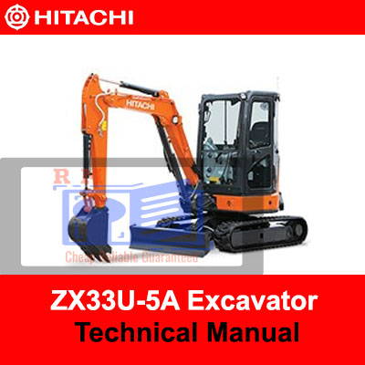 Hitachi ZX33U-5A Excavator technical manual, showcasing essential information for operation and maintenance