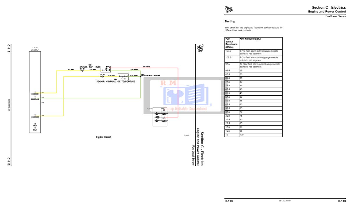 JCB JS85 Auto Range Excavator Service Repair Manual - Image 6