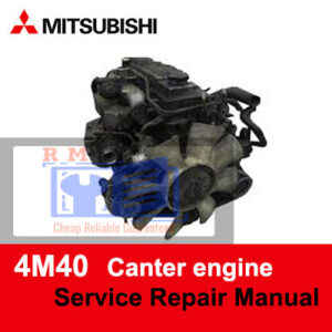 Mitsubishi 4M40 Engine Service Repair Manual with images of engine components and step-by-step repair procedures