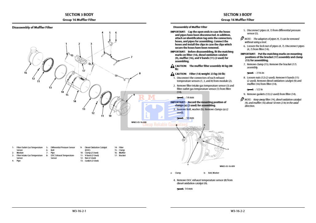 Hitachi ZW220-5B Wheel Loader Workshop Manual and Diagrams - Image 4