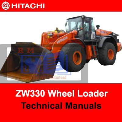 Technical manuals for the Hitachi ZW330 Wheel Loader, detailing specifications and operational guidelines