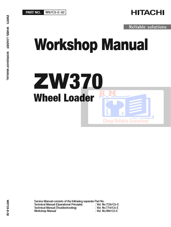 Hitachi ZW370-6 Wheel Loader Workshop Manual and Diagrams - Image 2