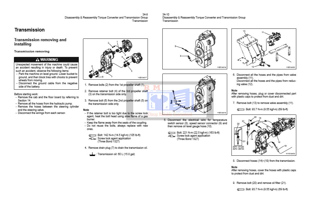 Hitachi ZW550-G Wheel Loader Workshop Manual - Image 5