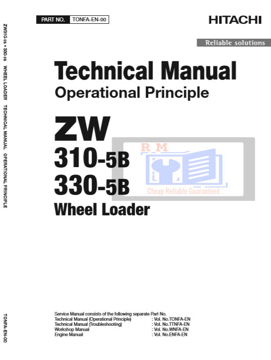 Hitachi ZW310-5B, Hitachi ZW330-5B Wheel Loader Technical Manuals - Image 3
