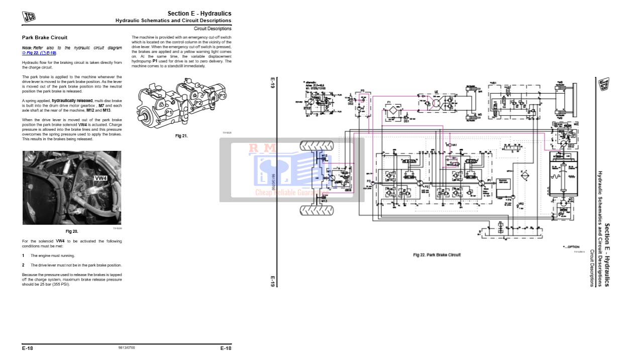 JCB Vibromax VM 115 Roller Service Repair Manual - Image 3