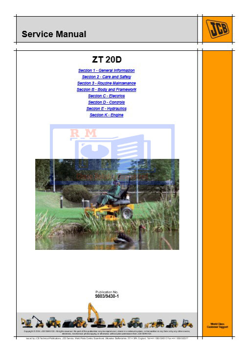 JCB ZT20 Mower Service Repair Manual - Image 2