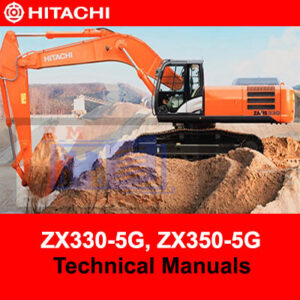 Technical documentation for Hitachi ZX330-5G and ZX350-5G, including operational details and maintenance procedures