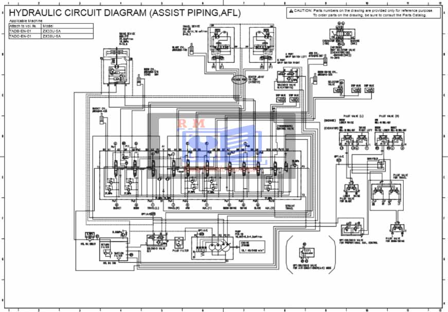Hitachi ZX38U-5A Excavator Electrical Diagrams - Image 2