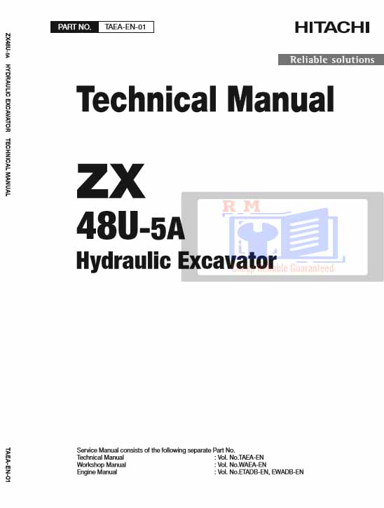 Hitachi ZX48U-5A Excavator Technical Manual - Image 2