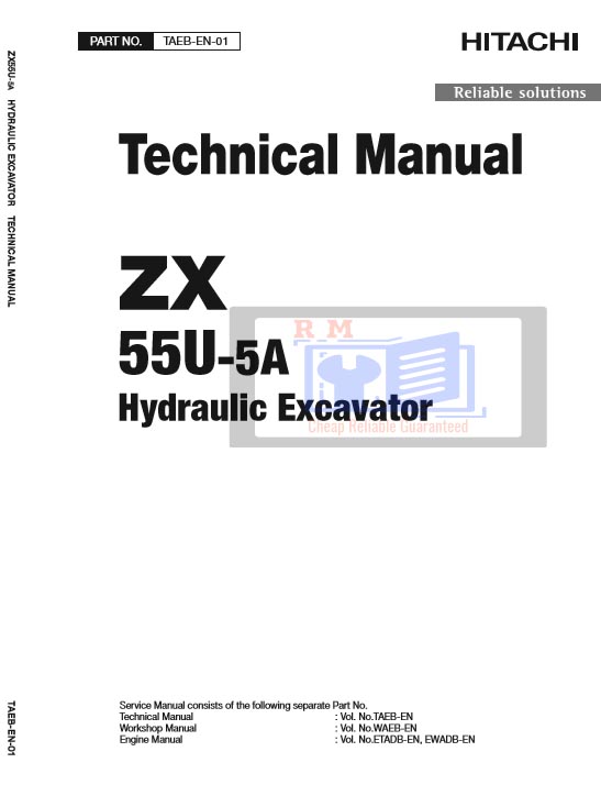 Hitachi ZX55U-5A Excavator Technical Manual - Image 2