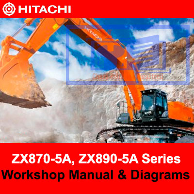 Comprehensive workshop manual and diagrams for Hitachi ZX870-5A and ZX890-5A series machinery