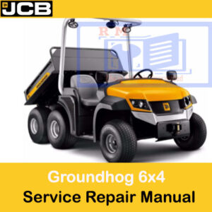 JCB Groundhog 6x4 Service Repair Manual cover, featuring detailed illustrations and instructions for proper maintenance and repairs