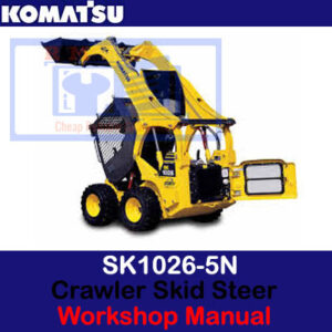 Komatsu SK1026-5N Skid Steer Loader workshop manual cover featuring the model and technical illustrations