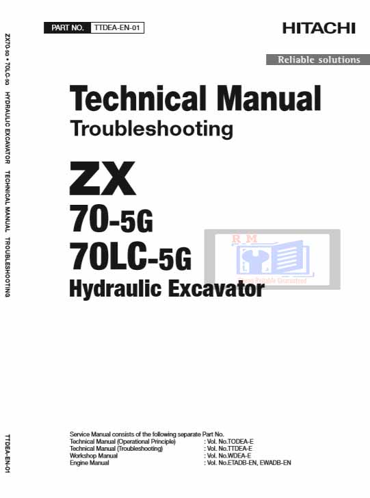 Hitachi ZX70-5G, Hitachi ZX70LC-5G Excavator Technical Manuals - Image 2