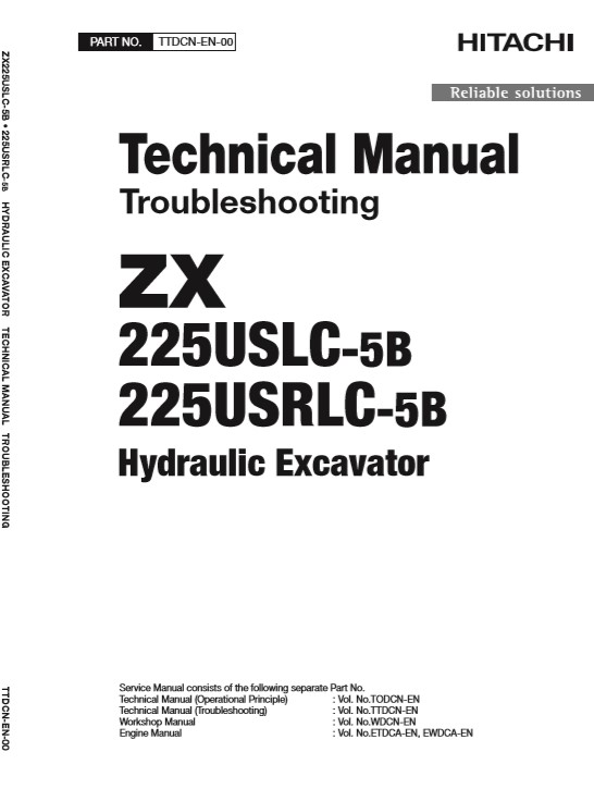 Hitachi ZX225US-5B, Hitachi ZX225USLC-5B Technical Manuals - Image 2