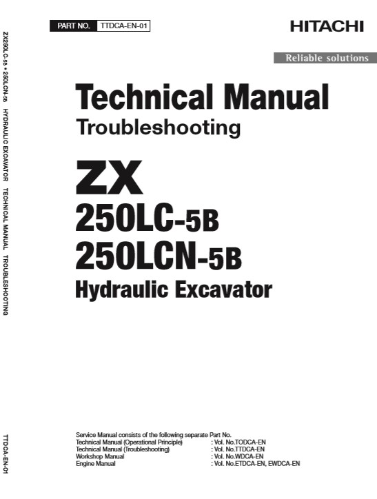 Hitachi ZX250LC-5B, Hitachi ZX250LCN-5B Technical Manuals - Image 2