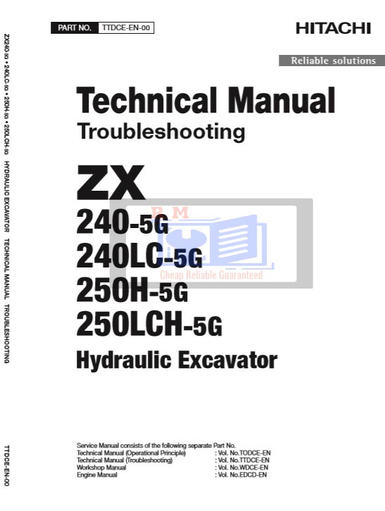 Hitachi ZX240-5G, Hitachi ZX250-5G Technical Manuals - Image 2